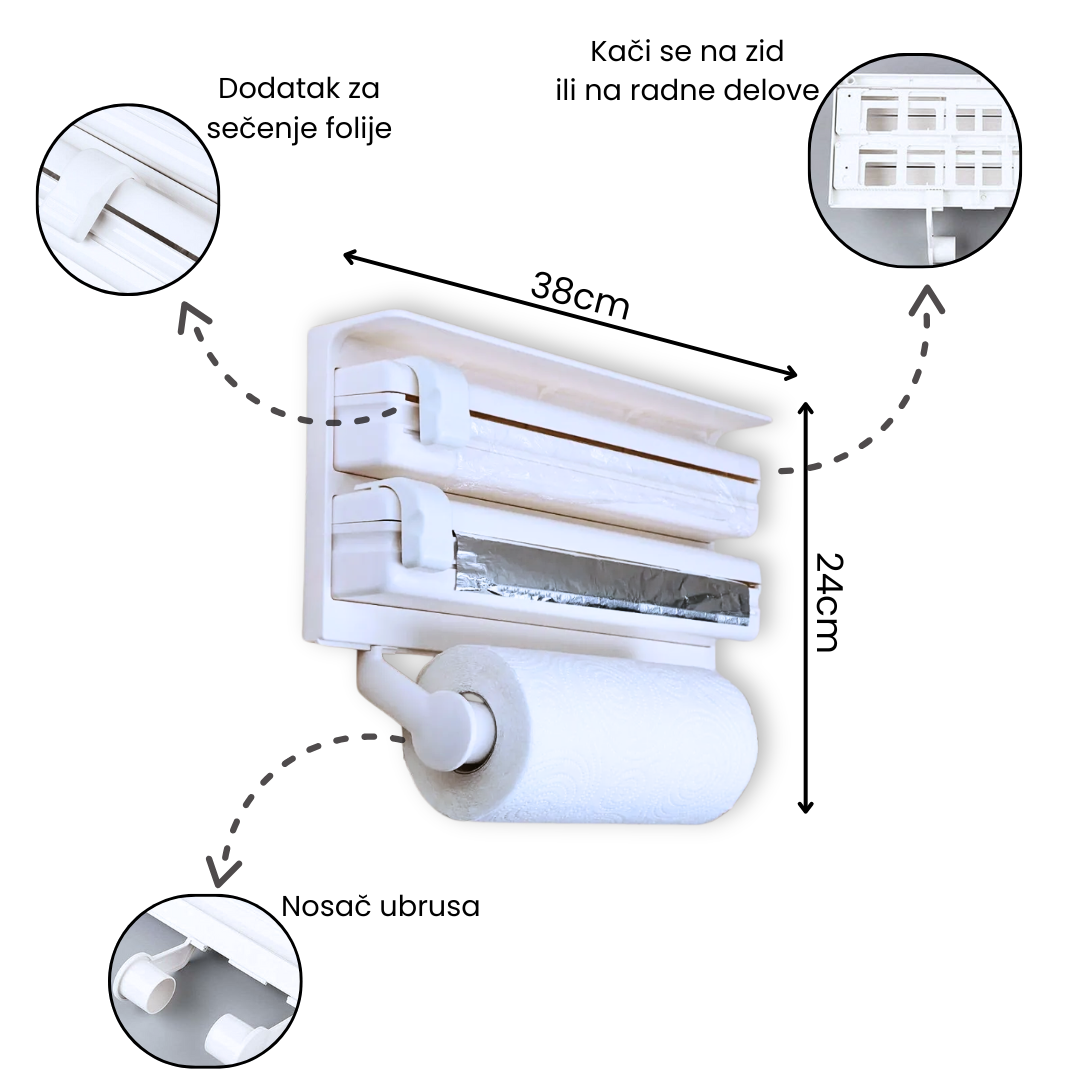 3u1 Dispenser Folija i Ubrusa