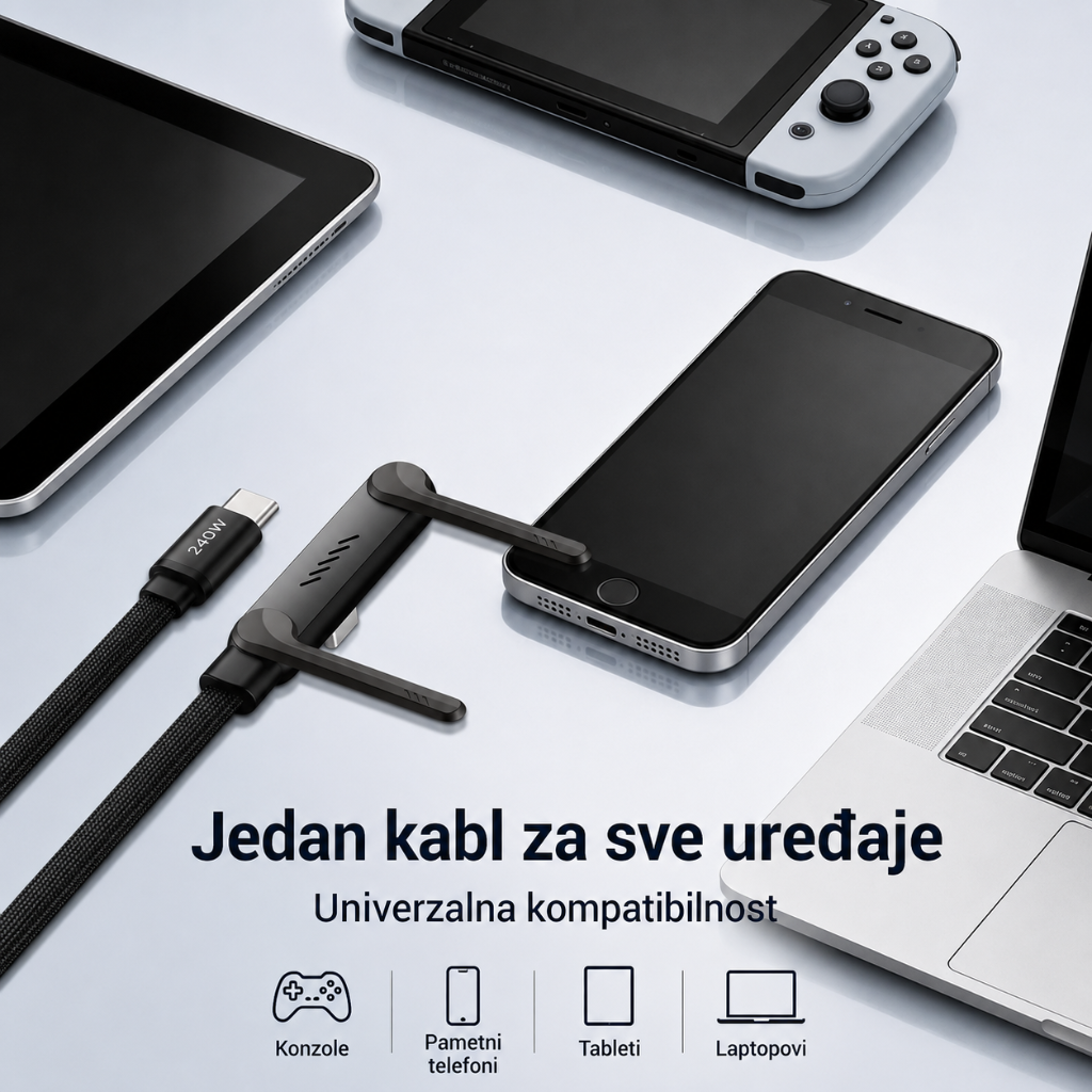 2u1 Držač i USB-C kabl punjač (1+1 GRATIS)