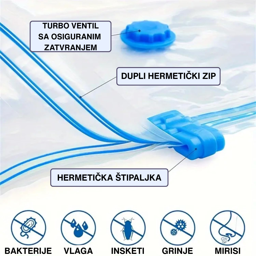 10 Vakum Kesa + Poklon Pumpa