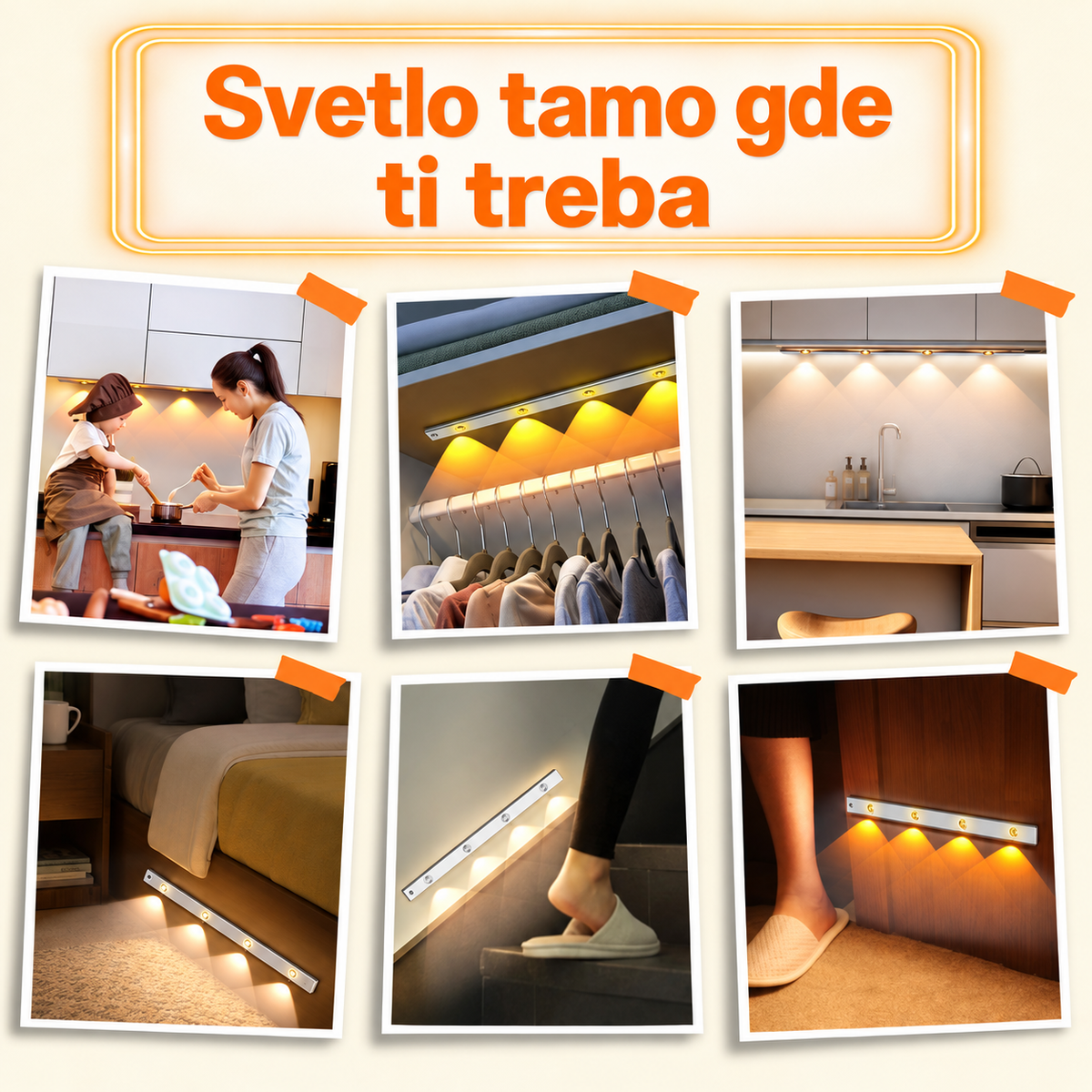 LED lampa sa senzorom pokreta 80 cm