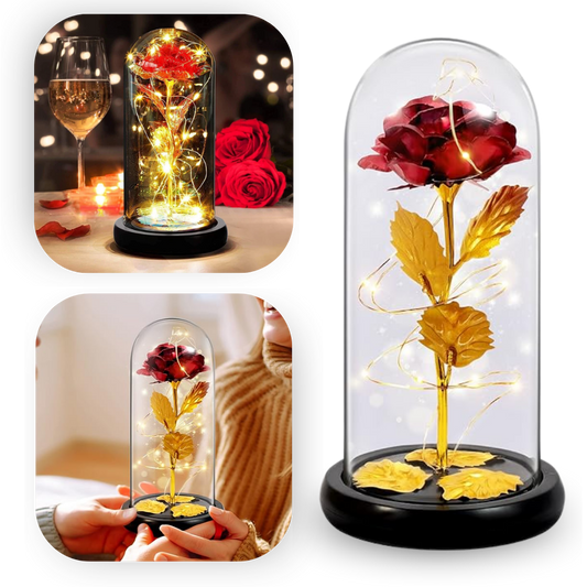 Pozlaćena VEČNA Ruža u kupoli