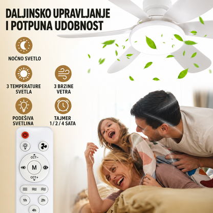 Ventilator i LED luster 40W