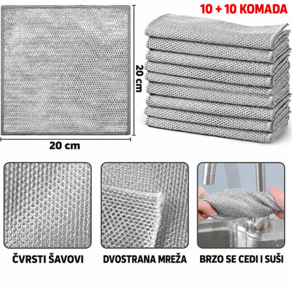 Čelična krpa za sudove 10+10 gratis