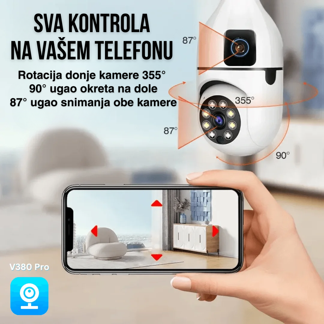 Kamera Sijalica - sa 2 kamere