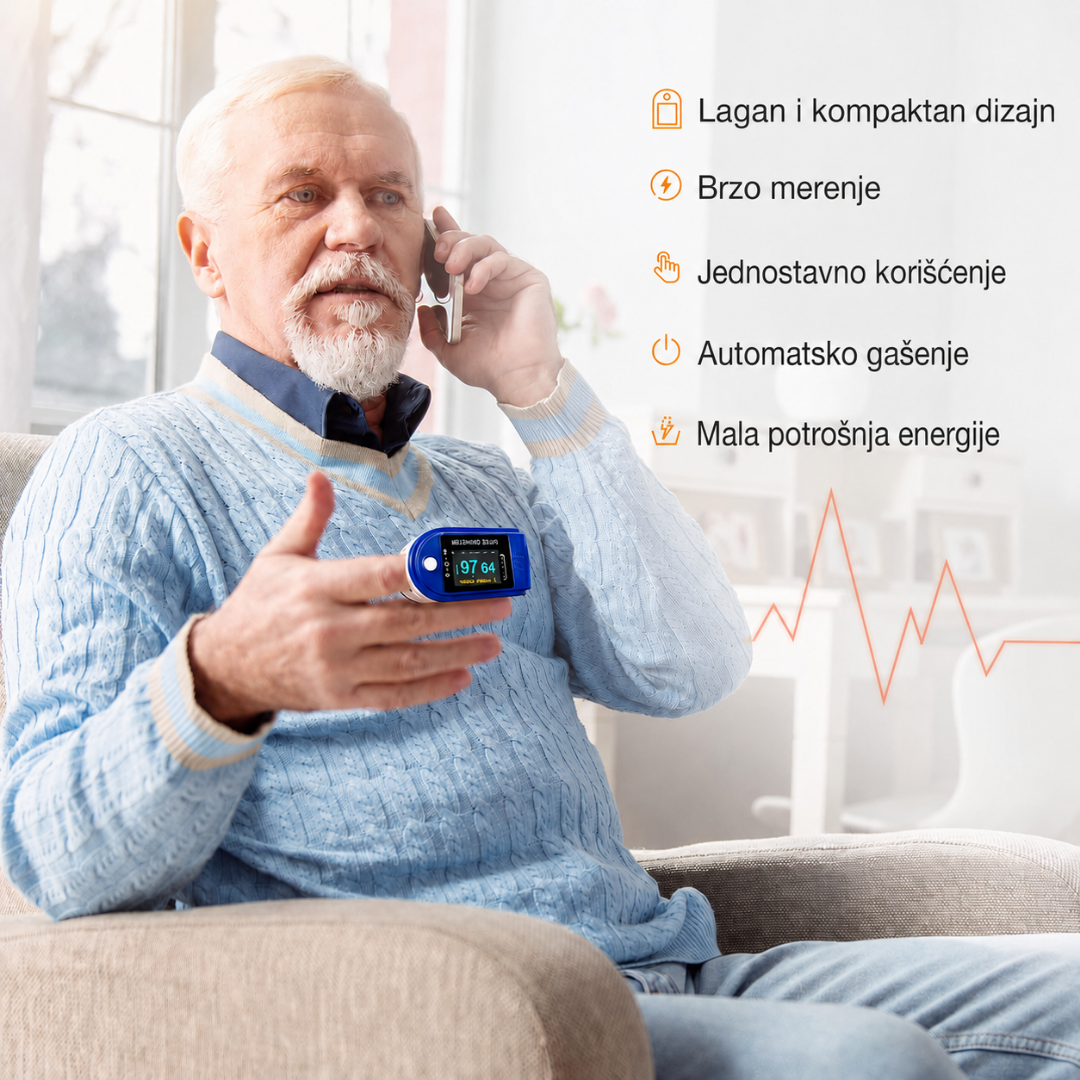 Digitalni merač pulsa i kiseonika - OKSIMETAR