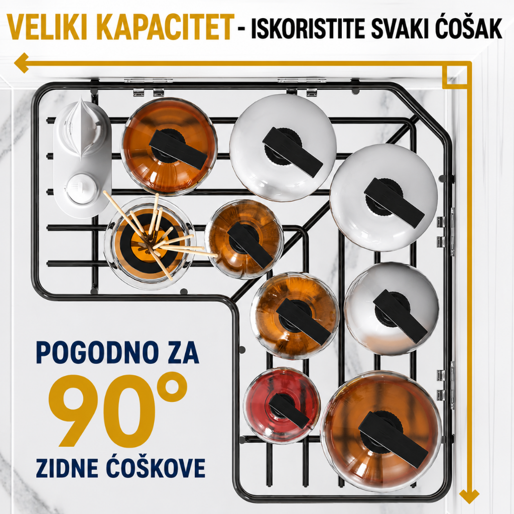 Set od 5 polica za kupatilo