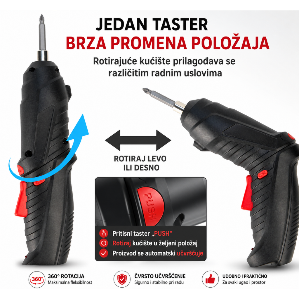 Elektro Šrafilica sa 47 dodataka