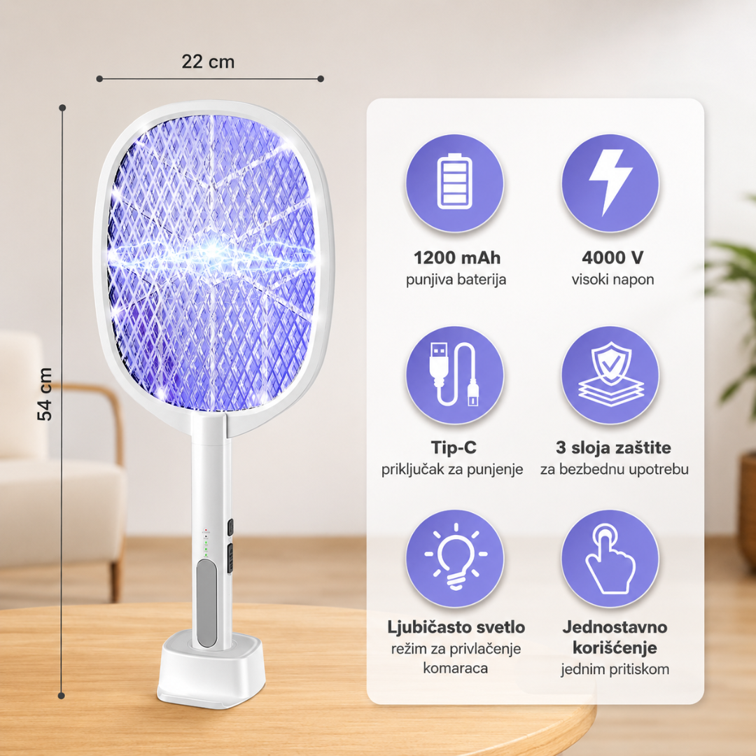 Električni reket za uklanjanje insekata
