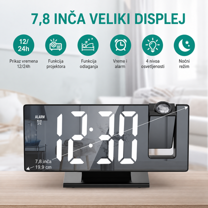 Projekcioni LED sat sa velikim ekranom