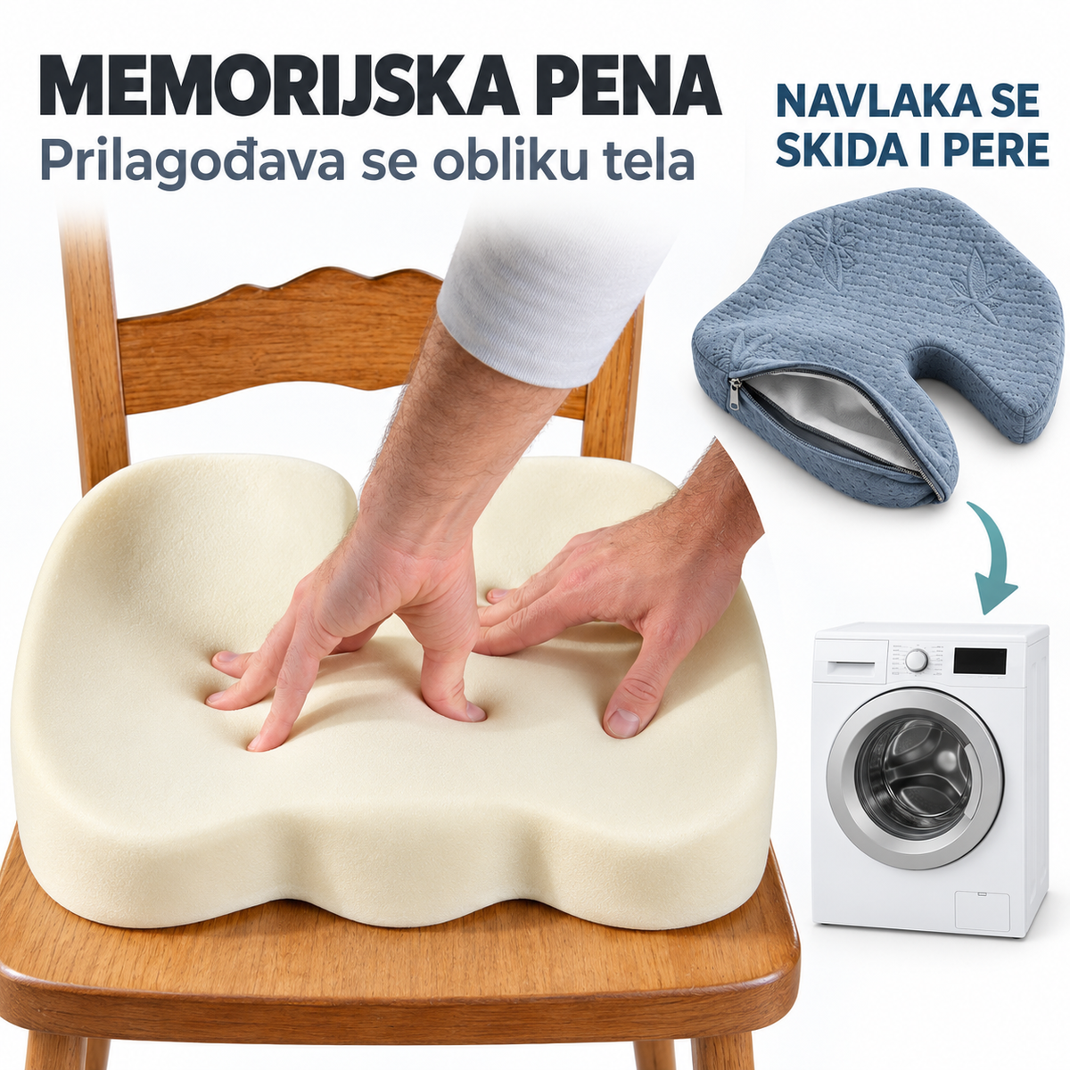 Anatomski jastuk za stolicu