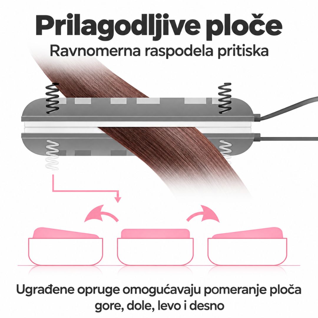 Keramička mini pegla i uvijač 2u1