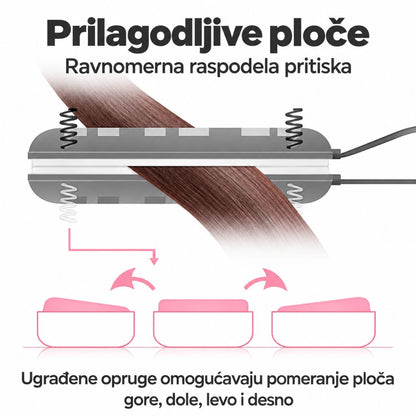 Keramička mini pegla i uvijač 2u1