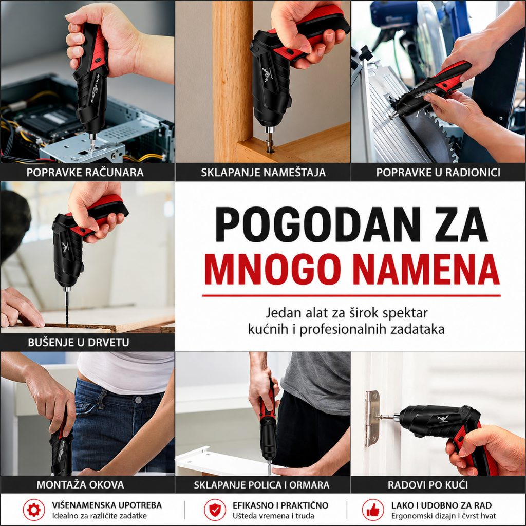 Elektro Šrafilica sa 47 dodataka