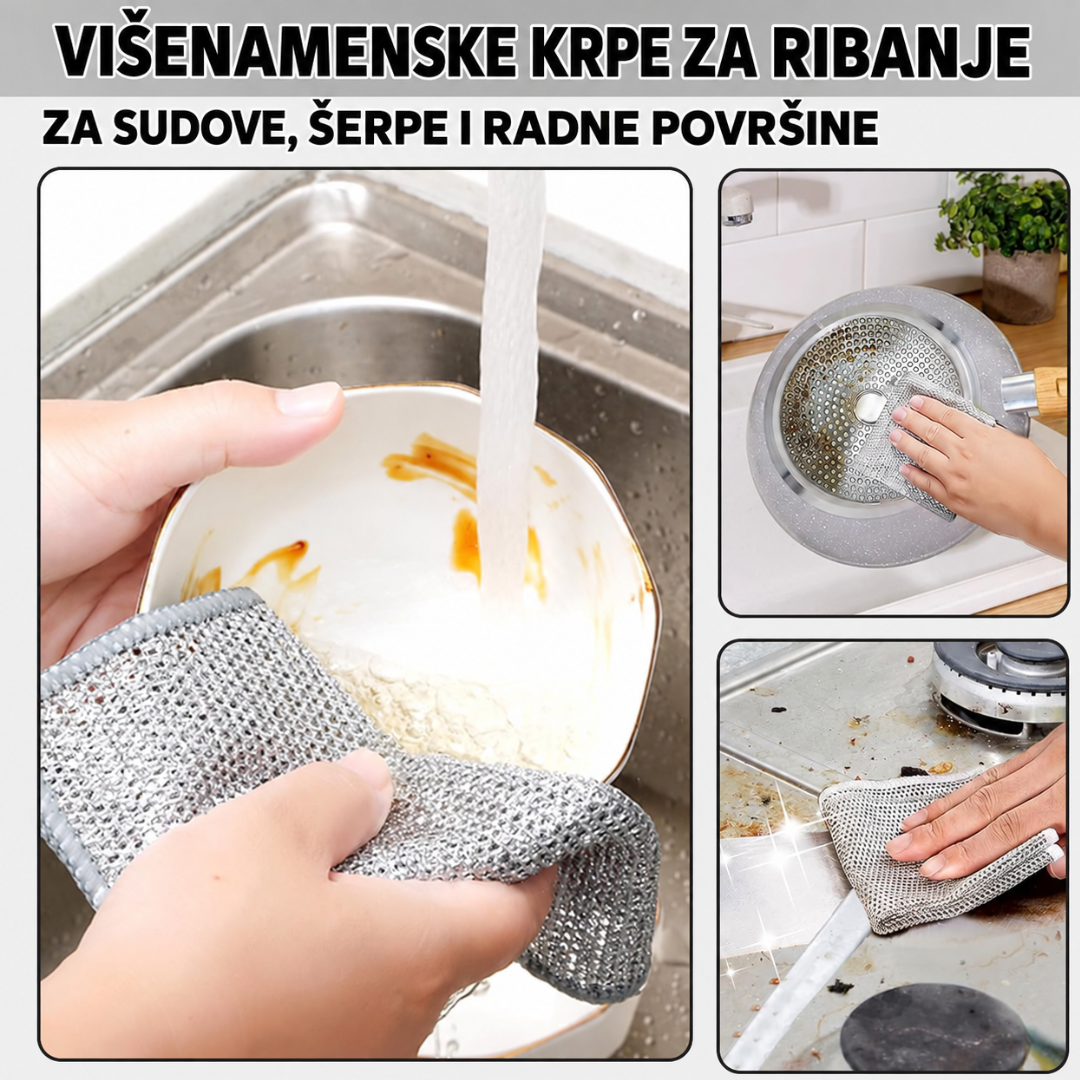 Čelična krpa za sudove 10+10 gratis
