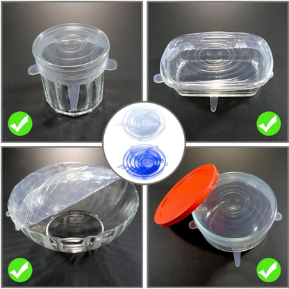 6x Silikonski Poklopci (Čuvari sveže hrane)