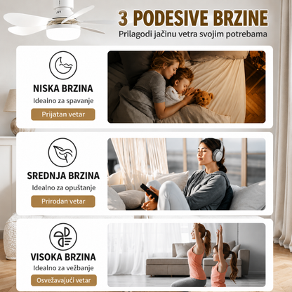 Ventilator i LED luster 40W