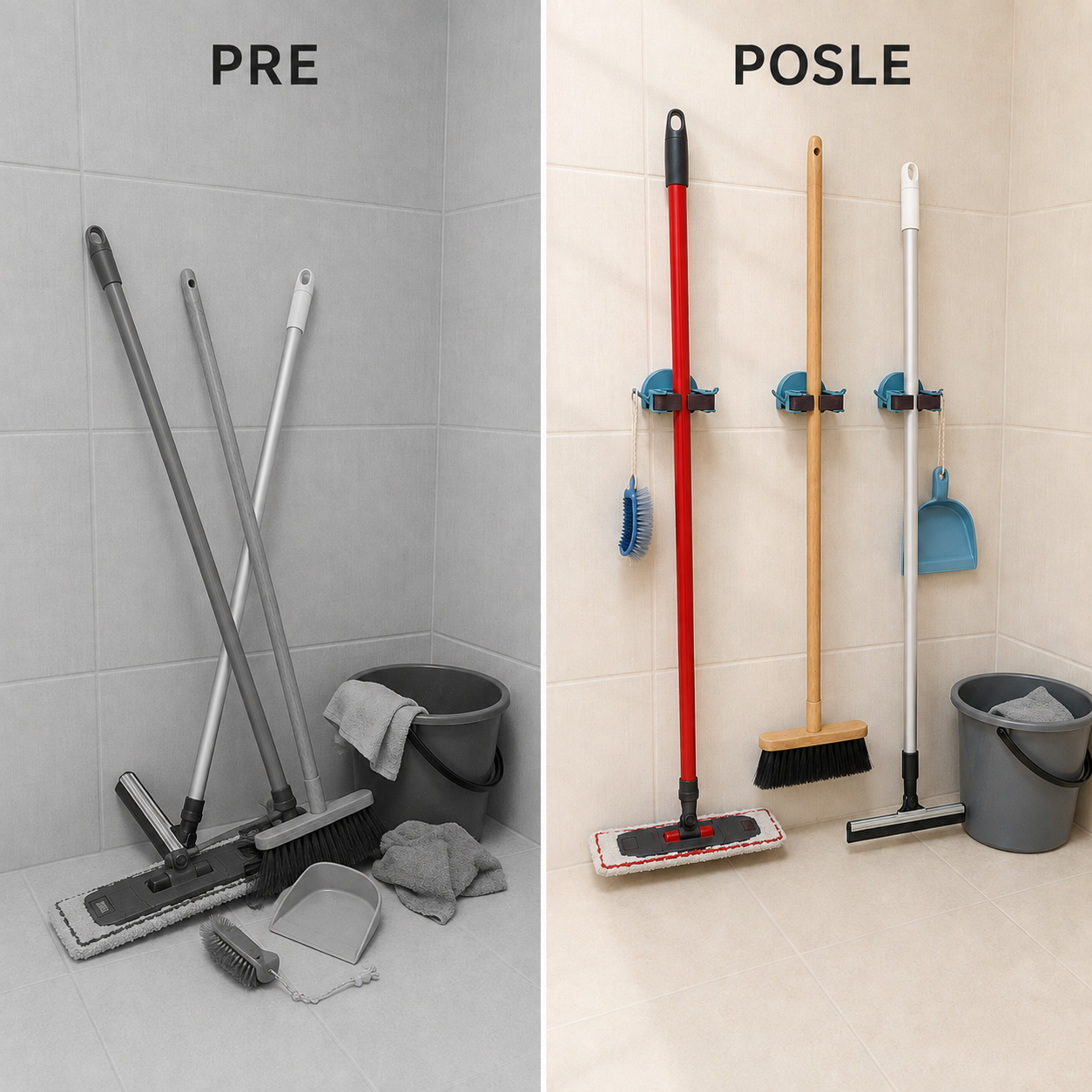 Set od 4 MopHook držača