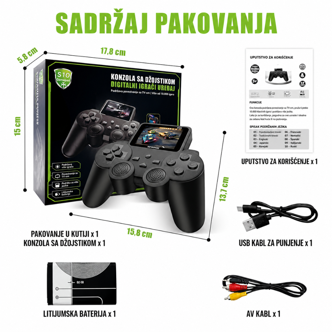 S10 Konzola sa 520 igrica