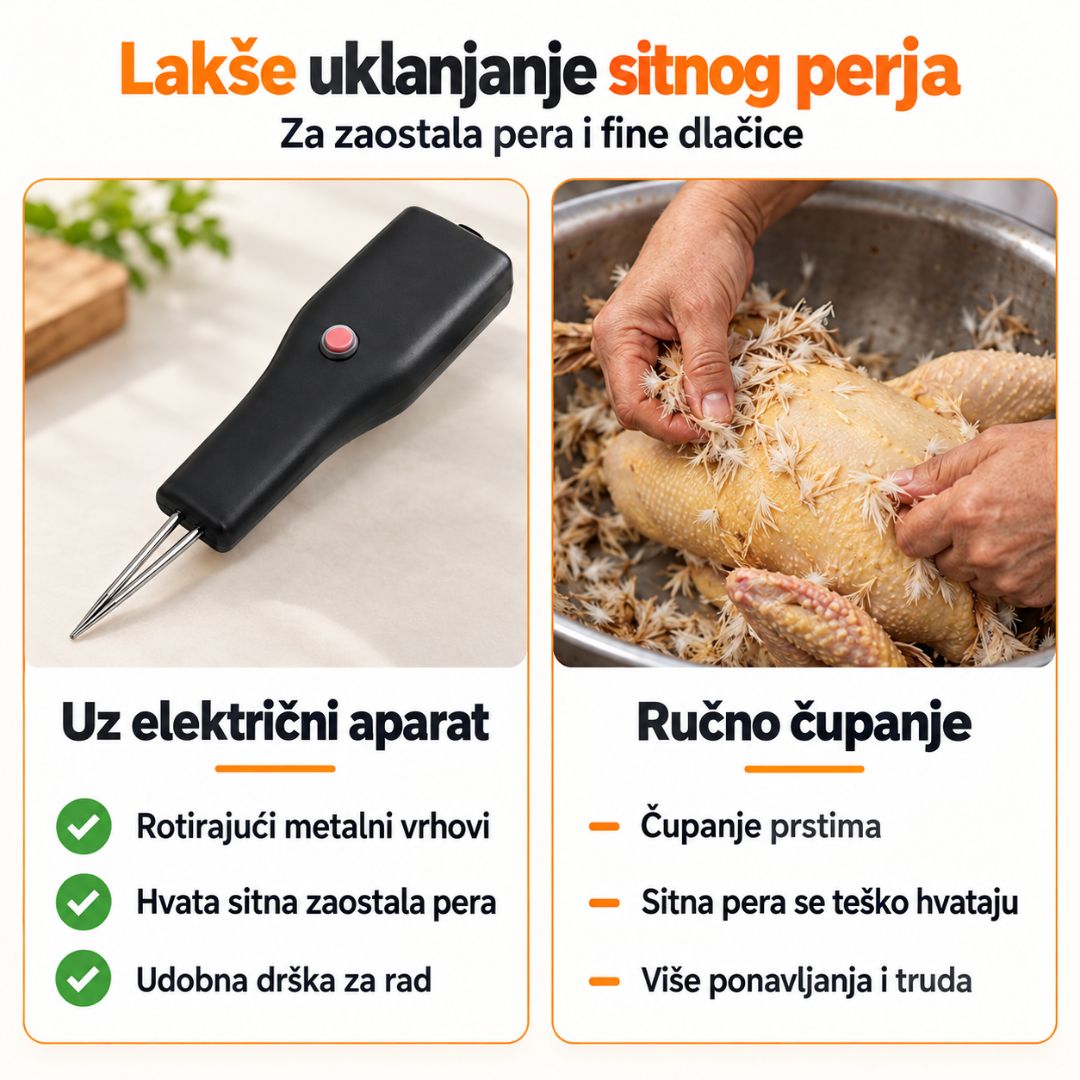 Električni perušač za živinu - dupli motor