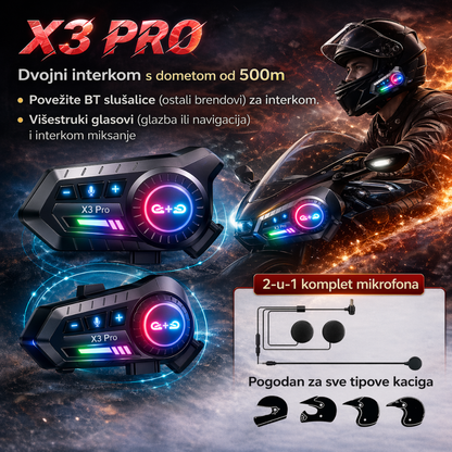 X3 Pro Intercom - Slušalica za kacigu