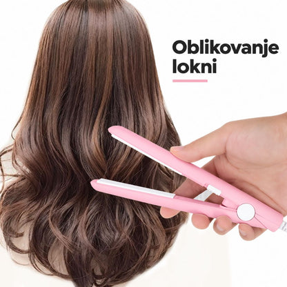 Keramička mini pegla i uvijač 2u1