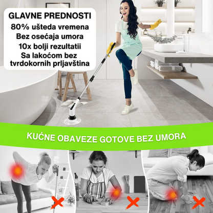 Bežična elektro četka sa 9 nastavaka