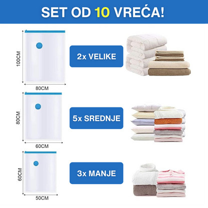 10 Vakum Kesa + Poklon Pumpa
