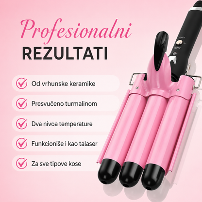 Trostruki uvijač kose - salonski izgled kose