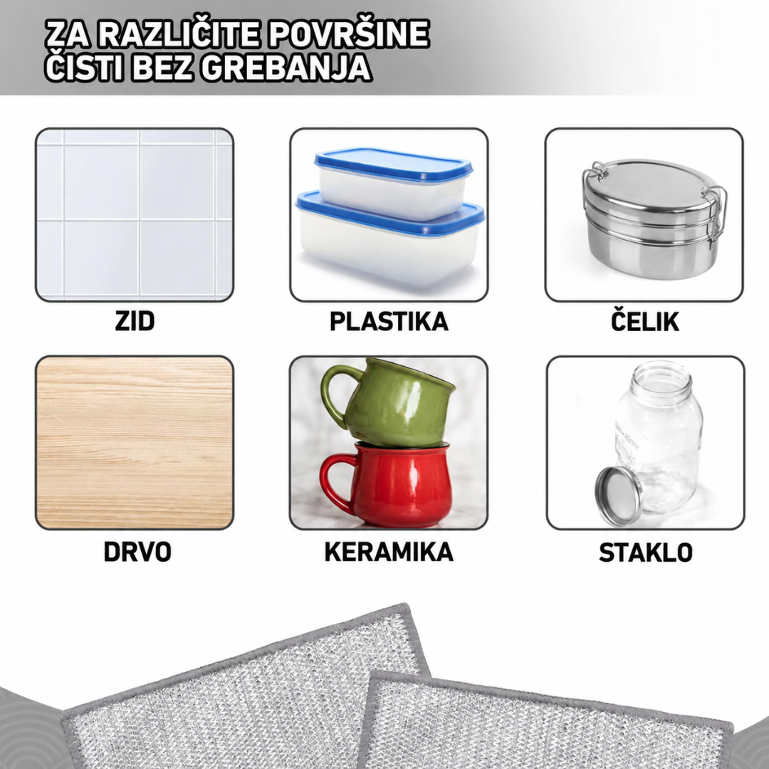 Čelična krpa za sudove 10+10 gratis