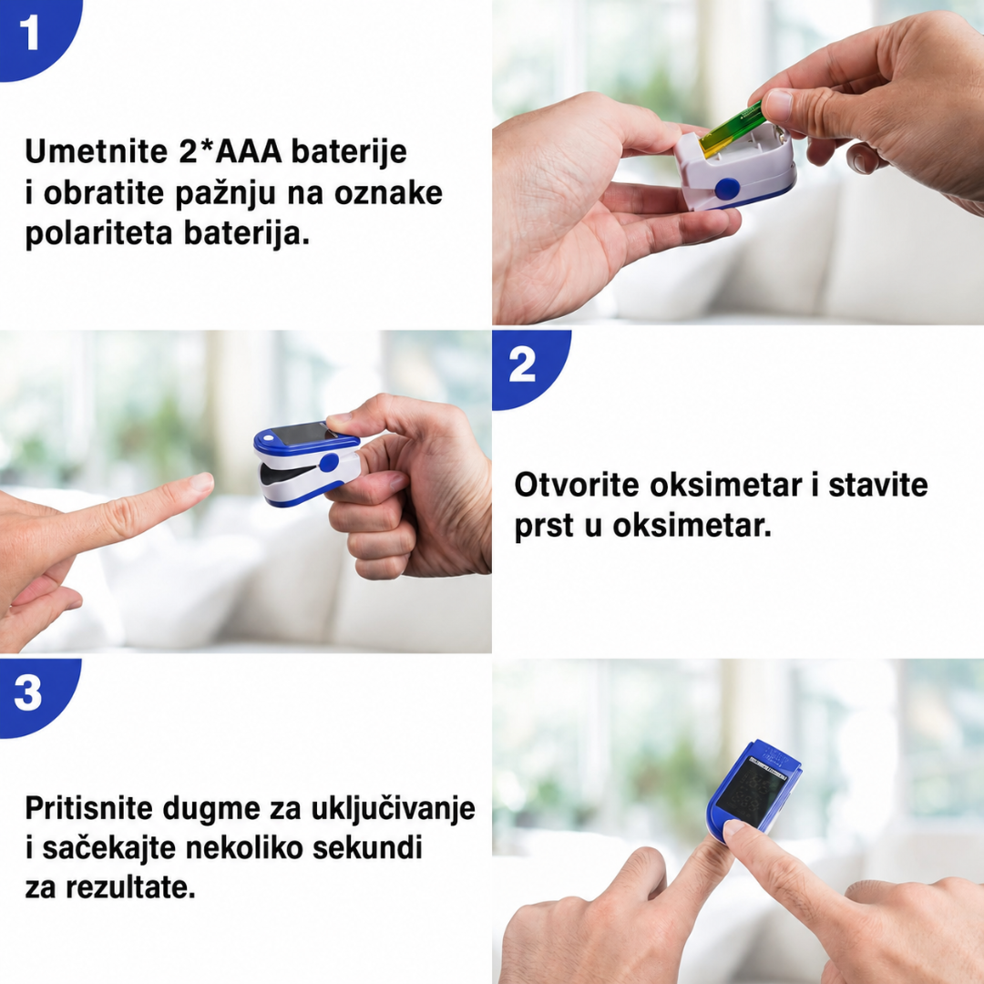 Digitalni merač pulsa i kiseonika - OKSIMETAR