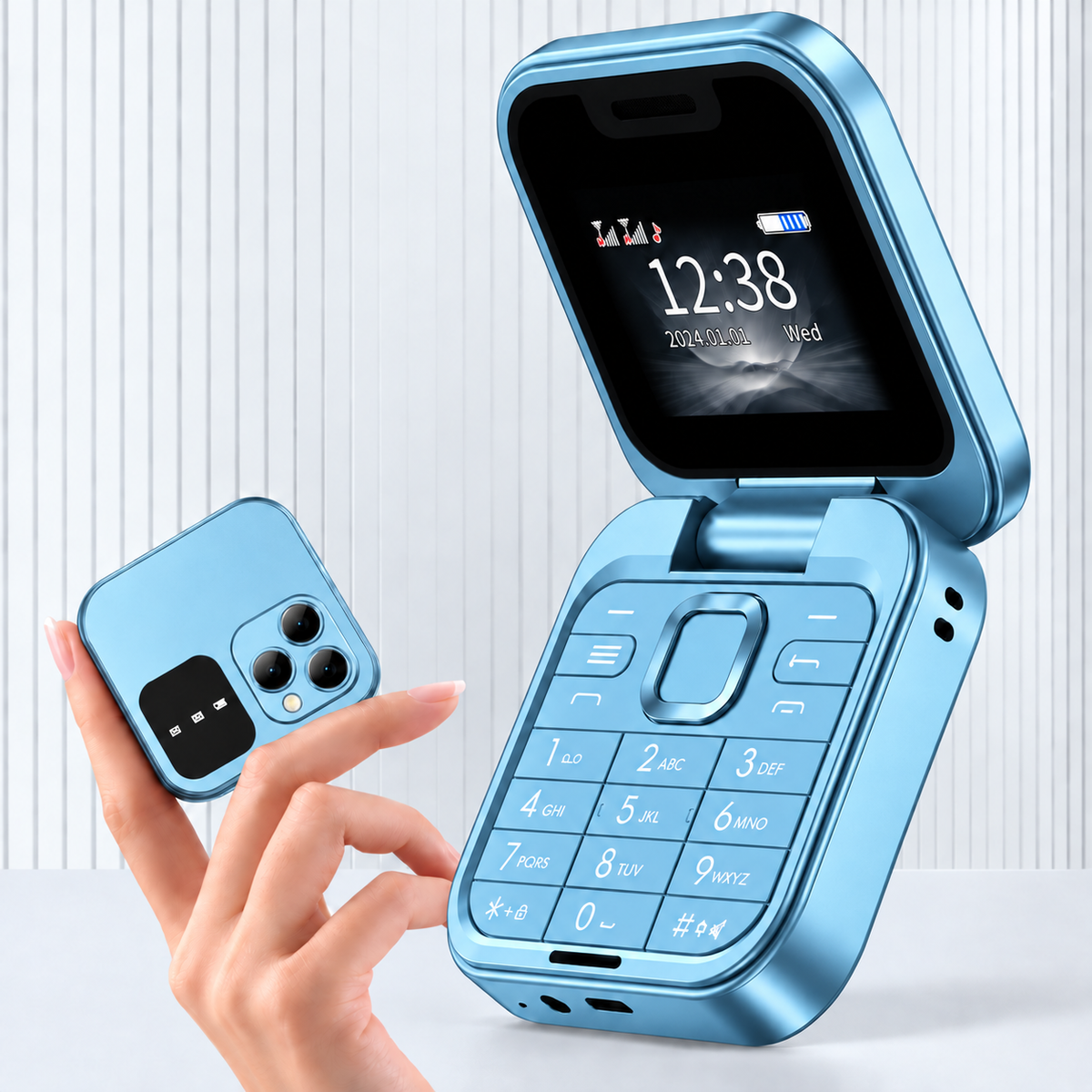PocketFlip preklopni telefon Dual SIM